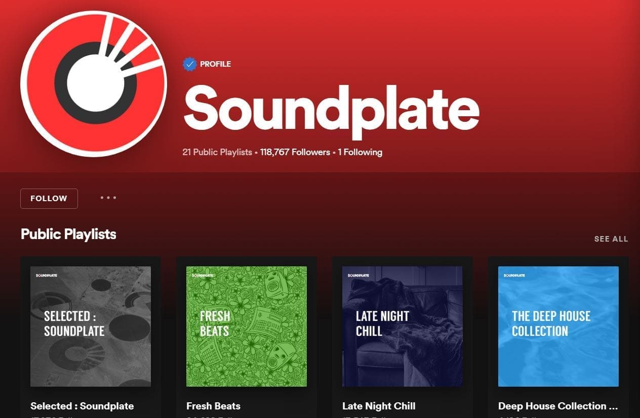 Soundplate Spotify Playlists